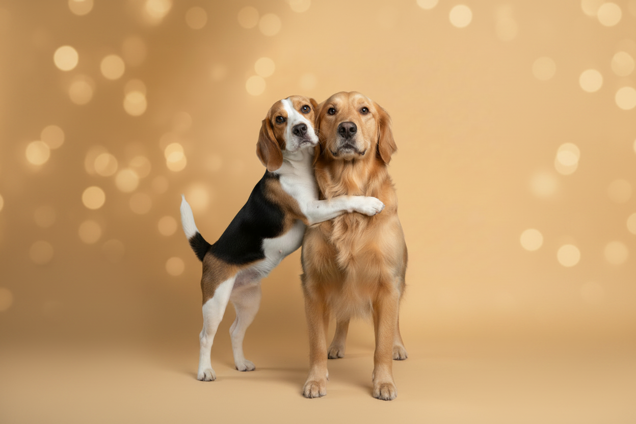 Beagle Golden Retriever Entfernung Beige