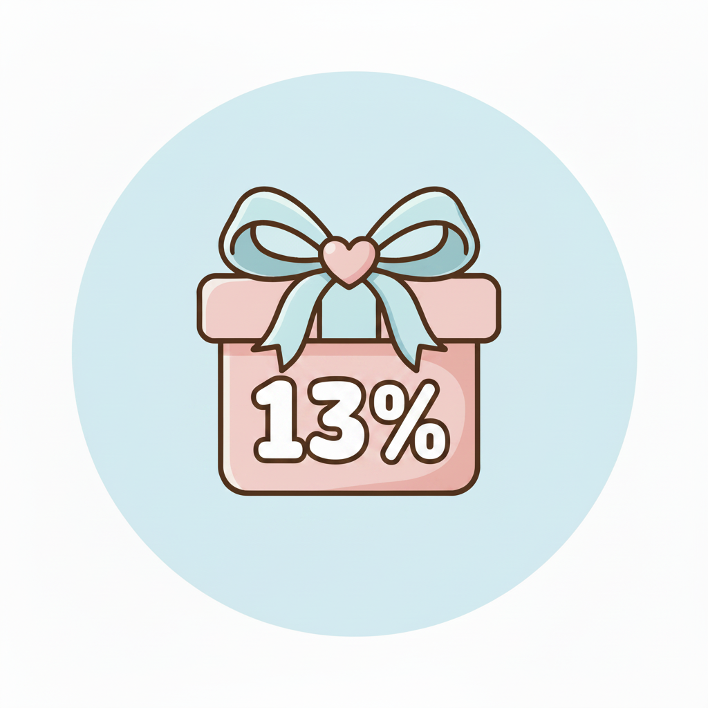 Geschenkbox 13% – originaler Hintergrund