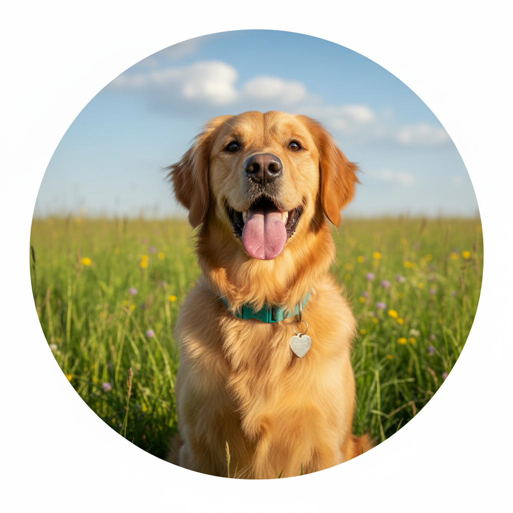 Golden Retriever rund