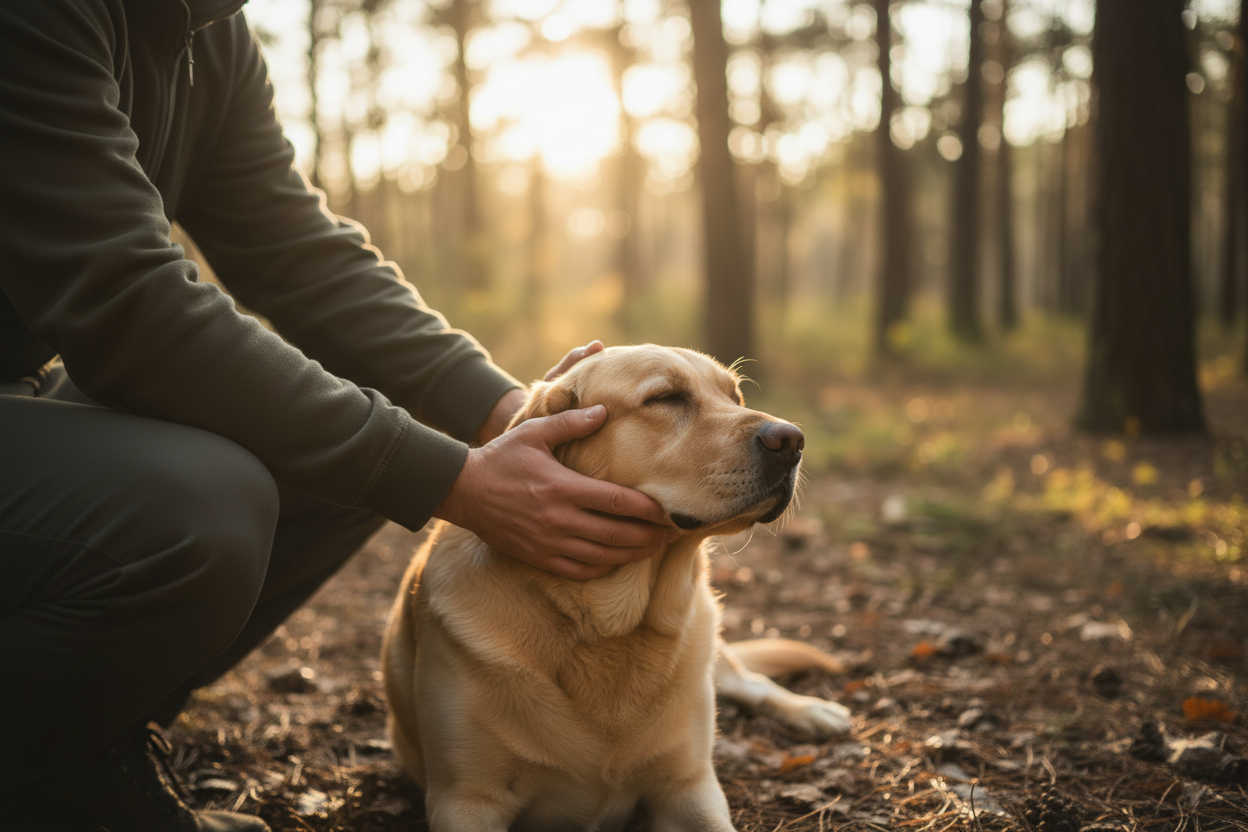 Hero Bild Hund im Wald